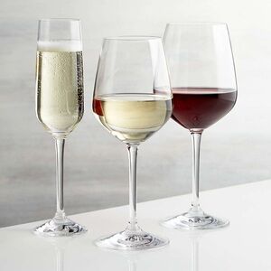 Crate and barrel Nattie wine glasses- red, white or sparkling version 8pcs each
